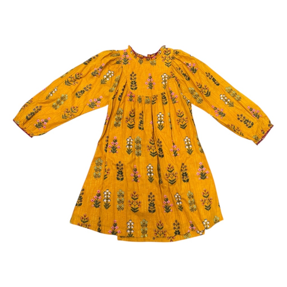 Pink Chicken Long Sleeve Gold Sparkle Dress